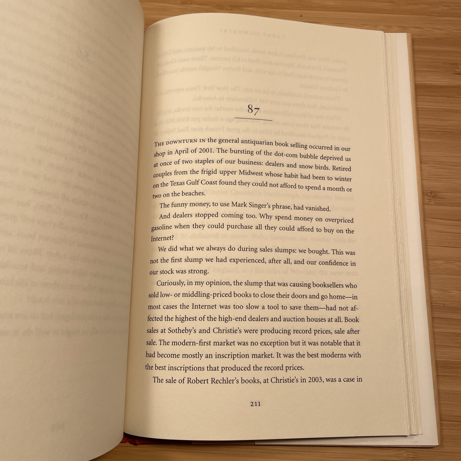 Larry McMurtry BOOKS: A MEMOIR (2008) 1st Printing