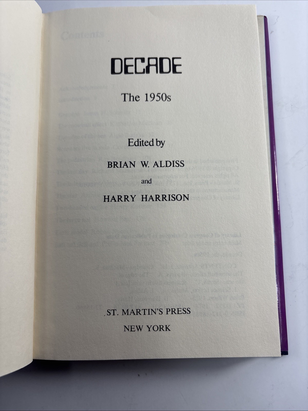 Decade: The 1950s ed. Harry Harrison Brian W. Aldiss 1978 HC First print USA DJ