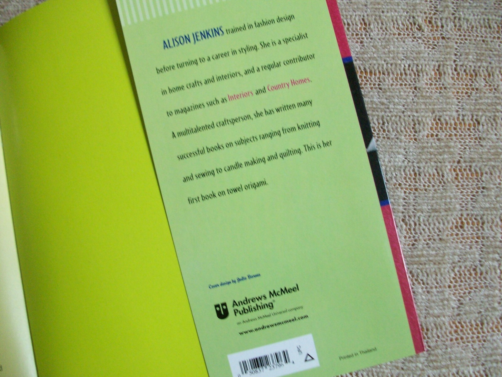 The Lost Art of Towel Origami by Alison Jenkins (2005,Ivy Press,paperback)