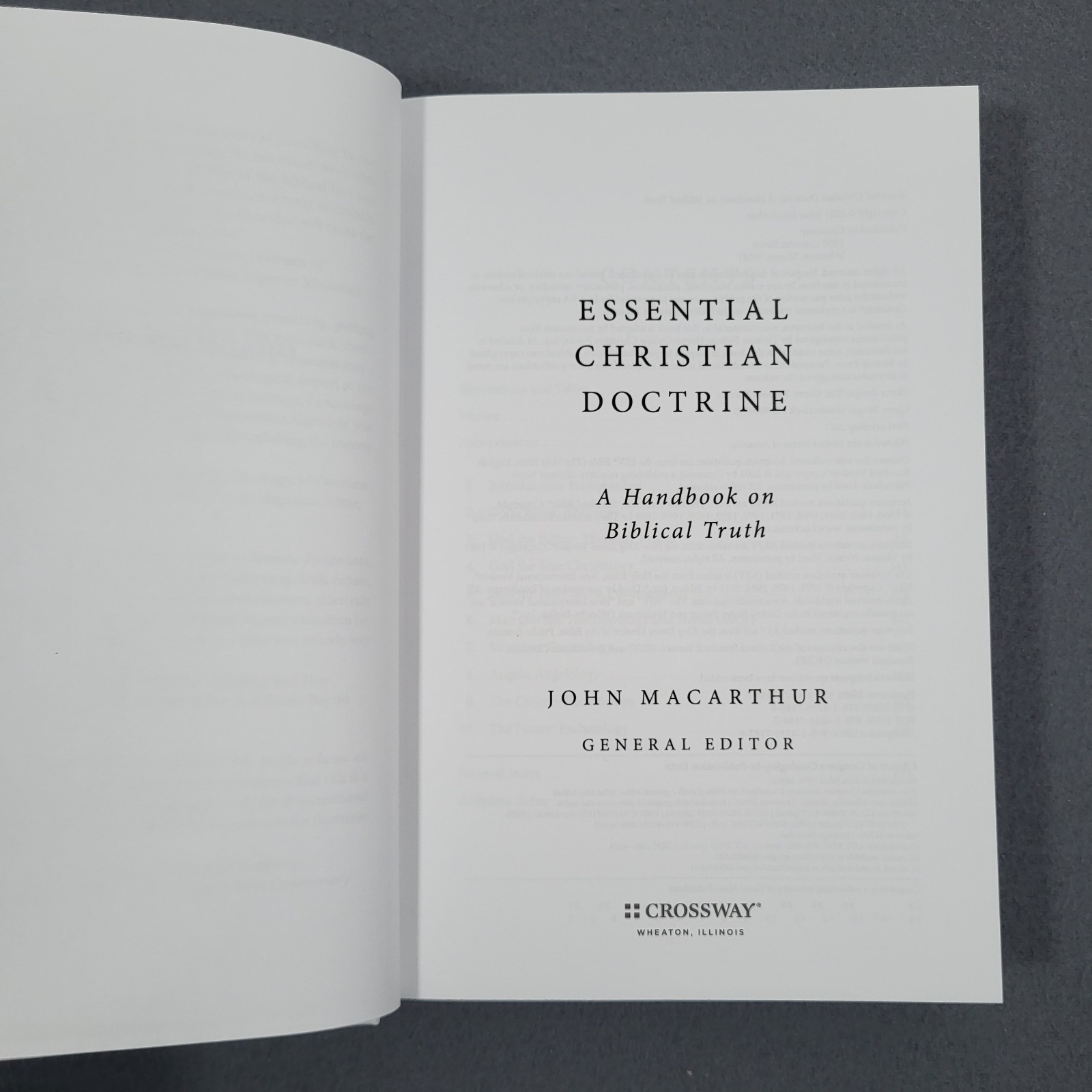 Essential Christian Doctrine John MacArthur Hardcover Handbook Biblical Truth
