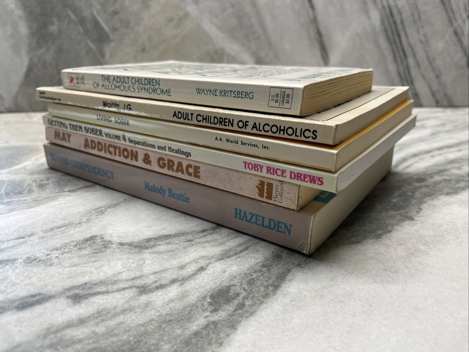 6 Books on Addiction Alcoholism Getting Sober PBK Beyond Codependency