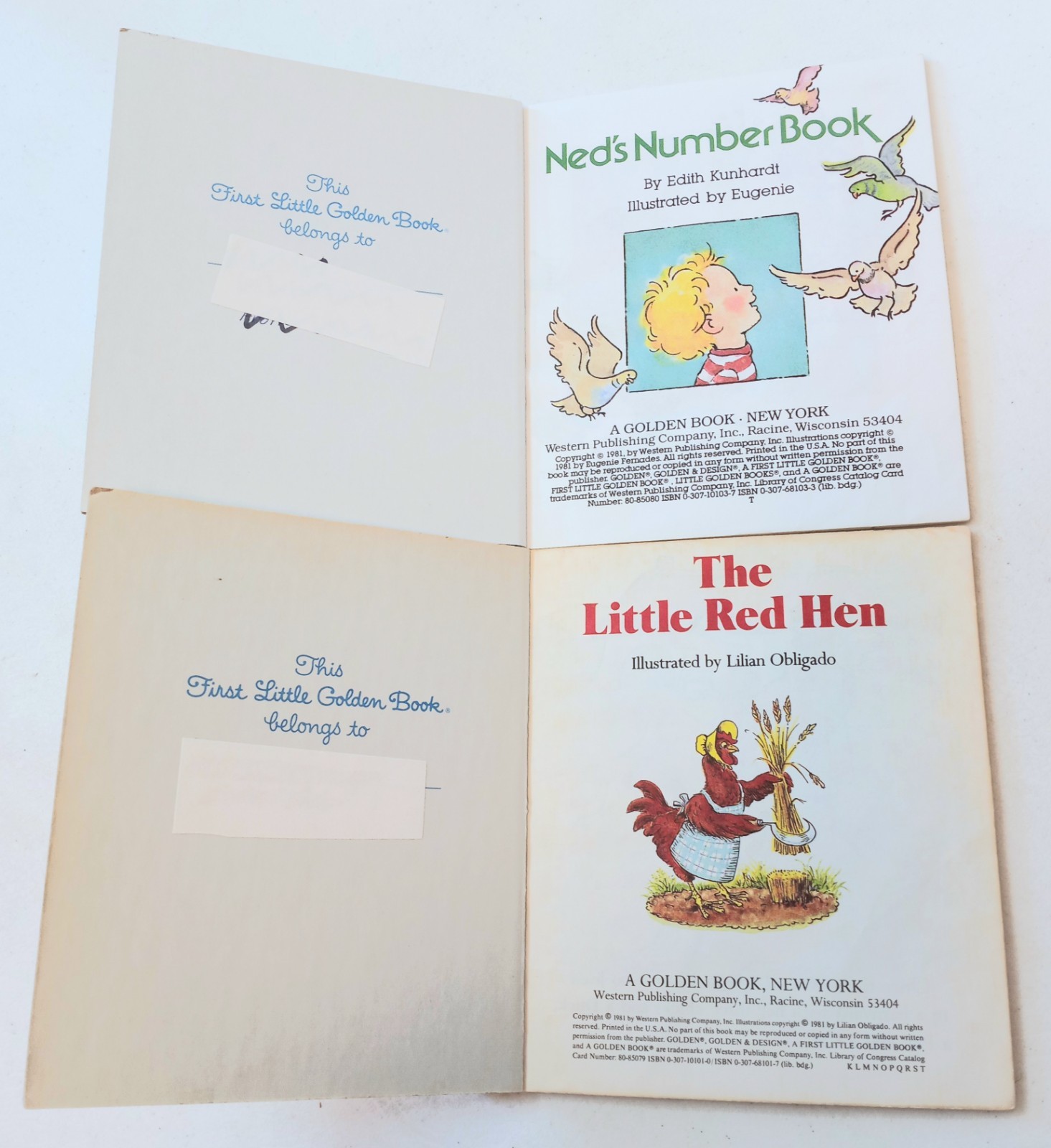 Lot of 15 VINTAGE 80s My First Little Golden Books Teacher Library Pediatrics