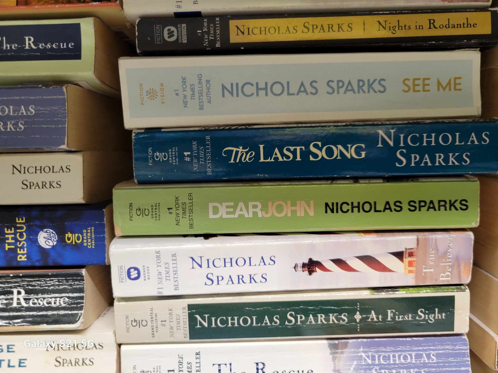 Lot of 10 Paperback Books by Nicholas Sparks – Random Mix