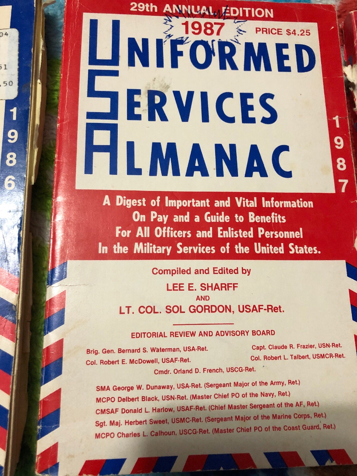 1986 & 1987 Uniformed Services Almanacs & 1987 Retired Military Almanac Book Lot