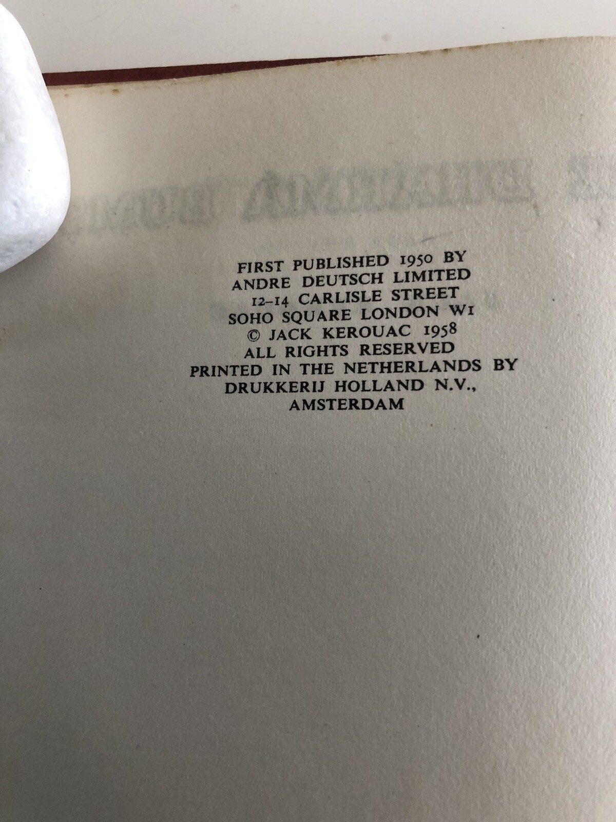 Jack Kerouac The Dharma Burns Andre Deutsche UK First Ed.H/C No D/J Acceptable.