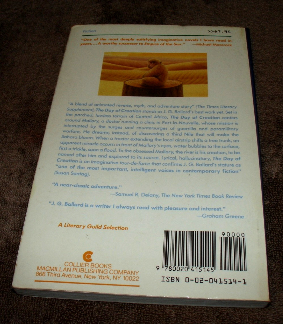 The Day of Creation by J. G. Ballard Paperback 1989 Collier Books Edition