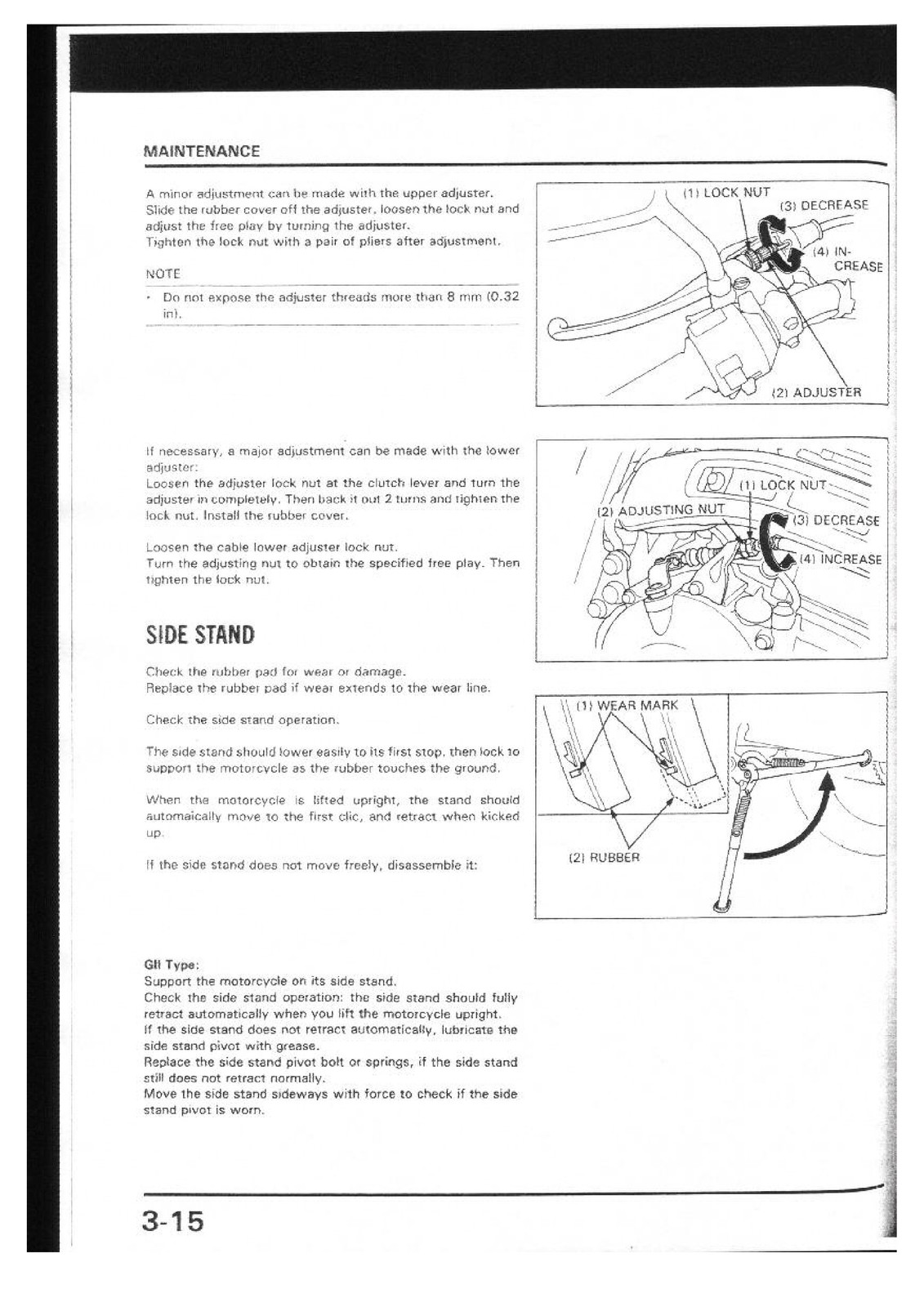 HONDA NX250 AX-1 Service Manual – STEEL WIRE BIND – PROTECTIVE FRONT & BACK