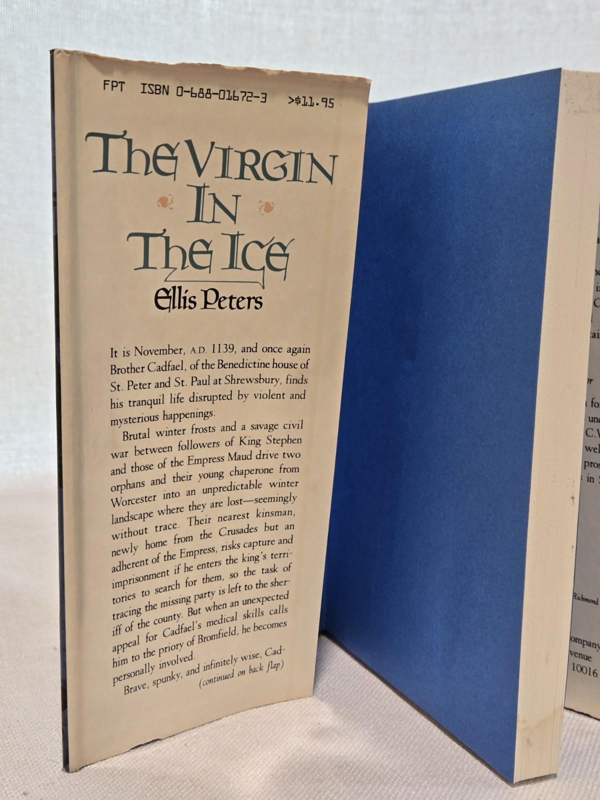 Vintage 1983 „The Virgin in the Ice“ Ellis Peters Cadfael Mystery Hardcover!