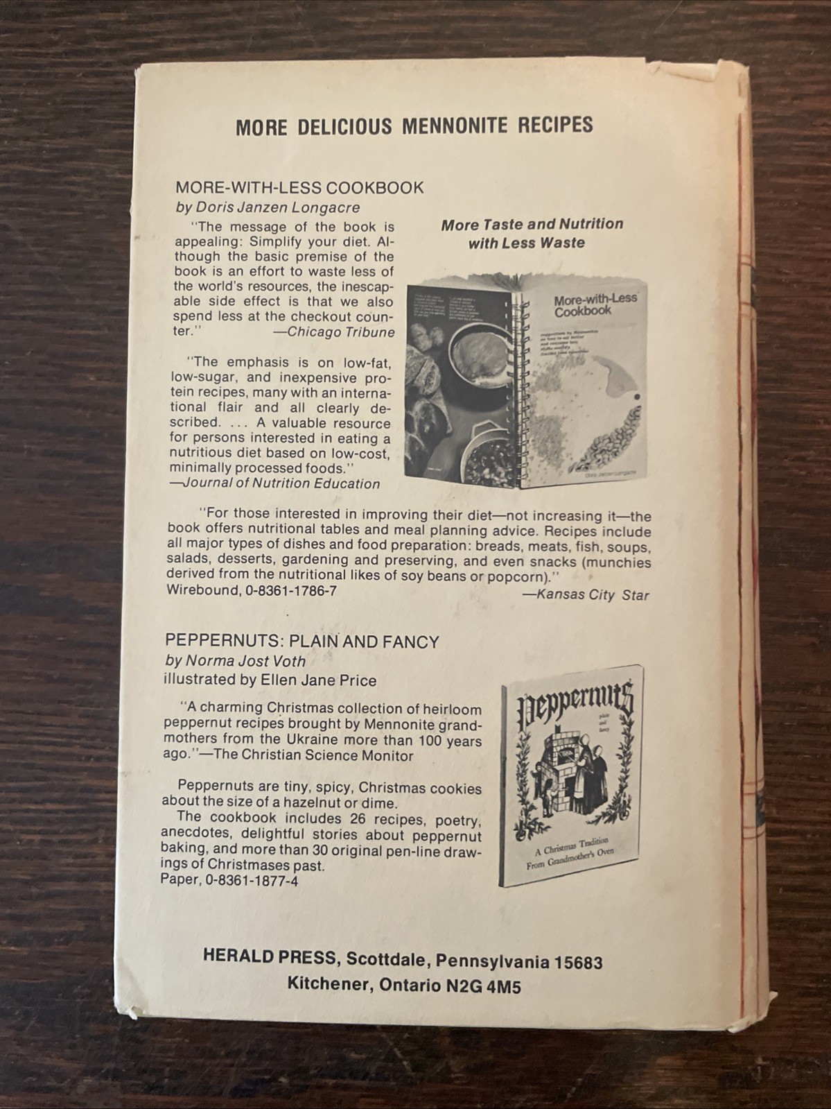 Mennonite Community Cookbook Showalter 1983 Revised HCDJ Vintage