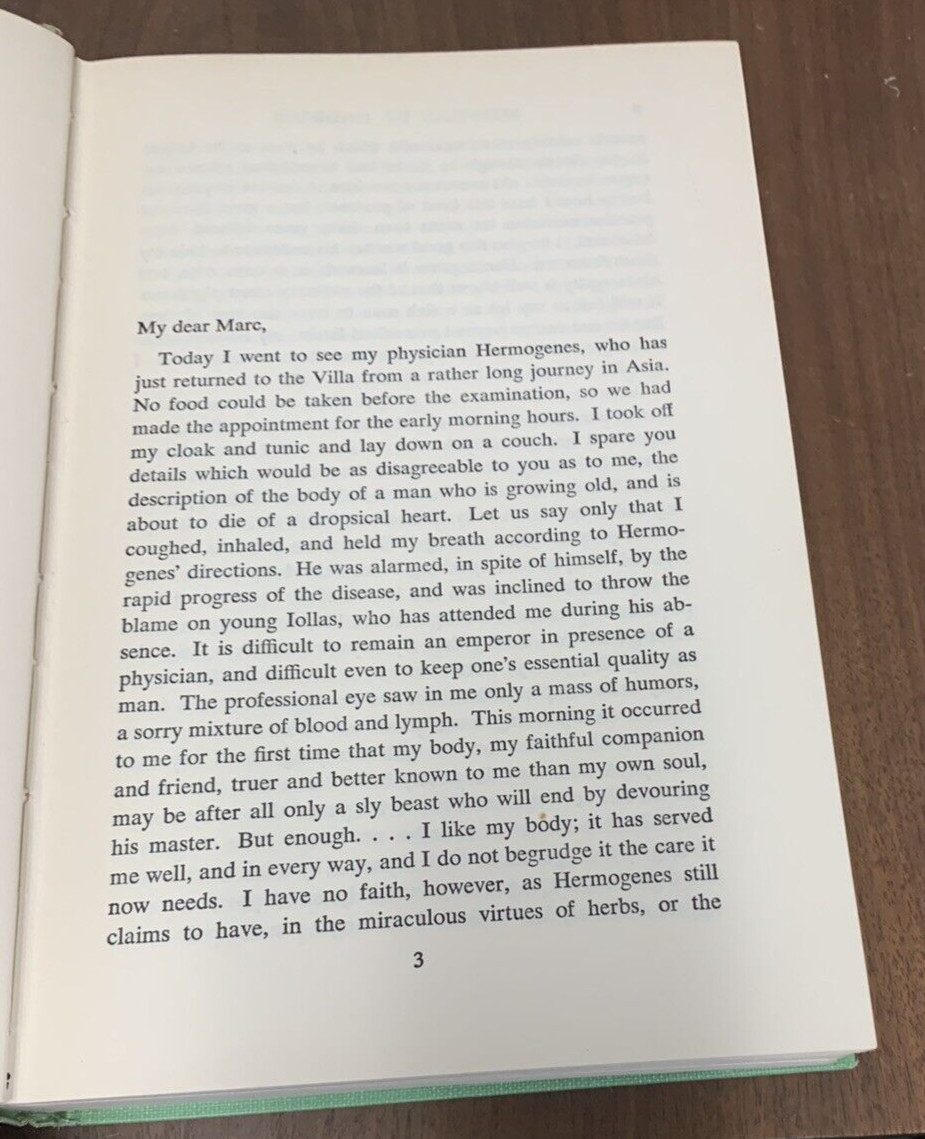 Memoirs of Hadrian by Marguerite Yourcenar 1954W Farrar, Straus & Young HC