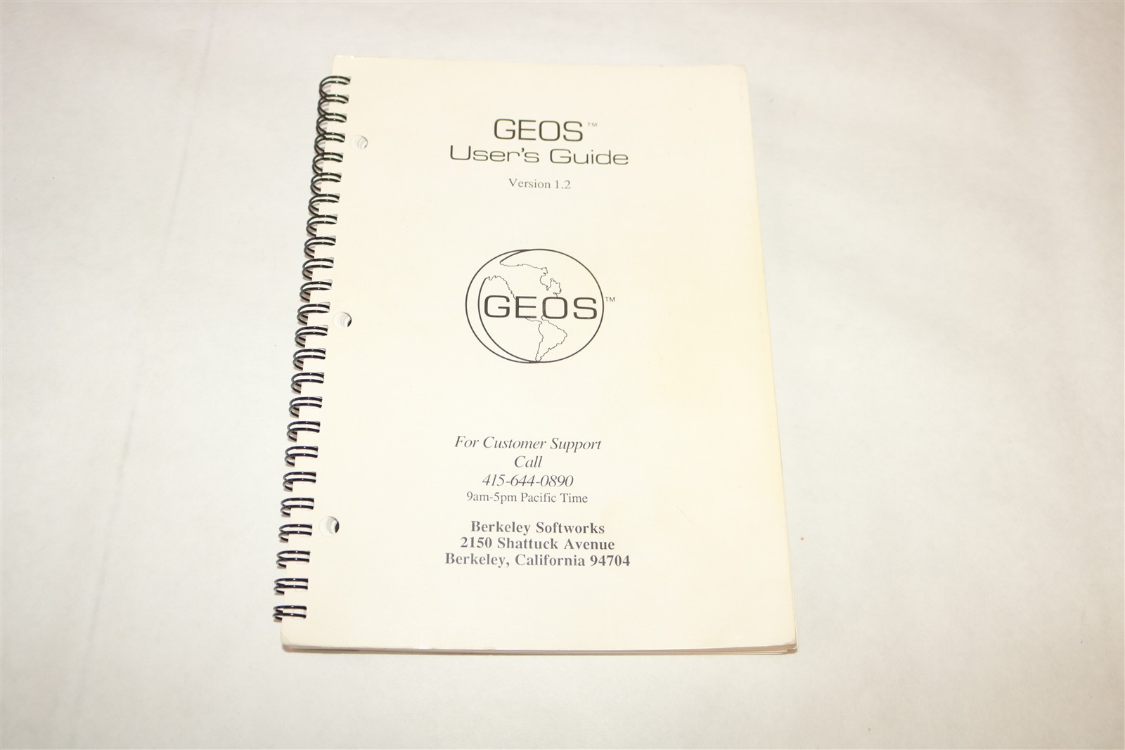 GEOS – User’s Guide 1.2 – Berkeley Softworks – Manual & Poster Only