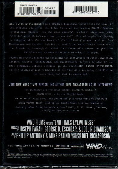 End Times Eyewitness: Israel, Islam and the Messiah’s Return (DVD, 2014) NEW