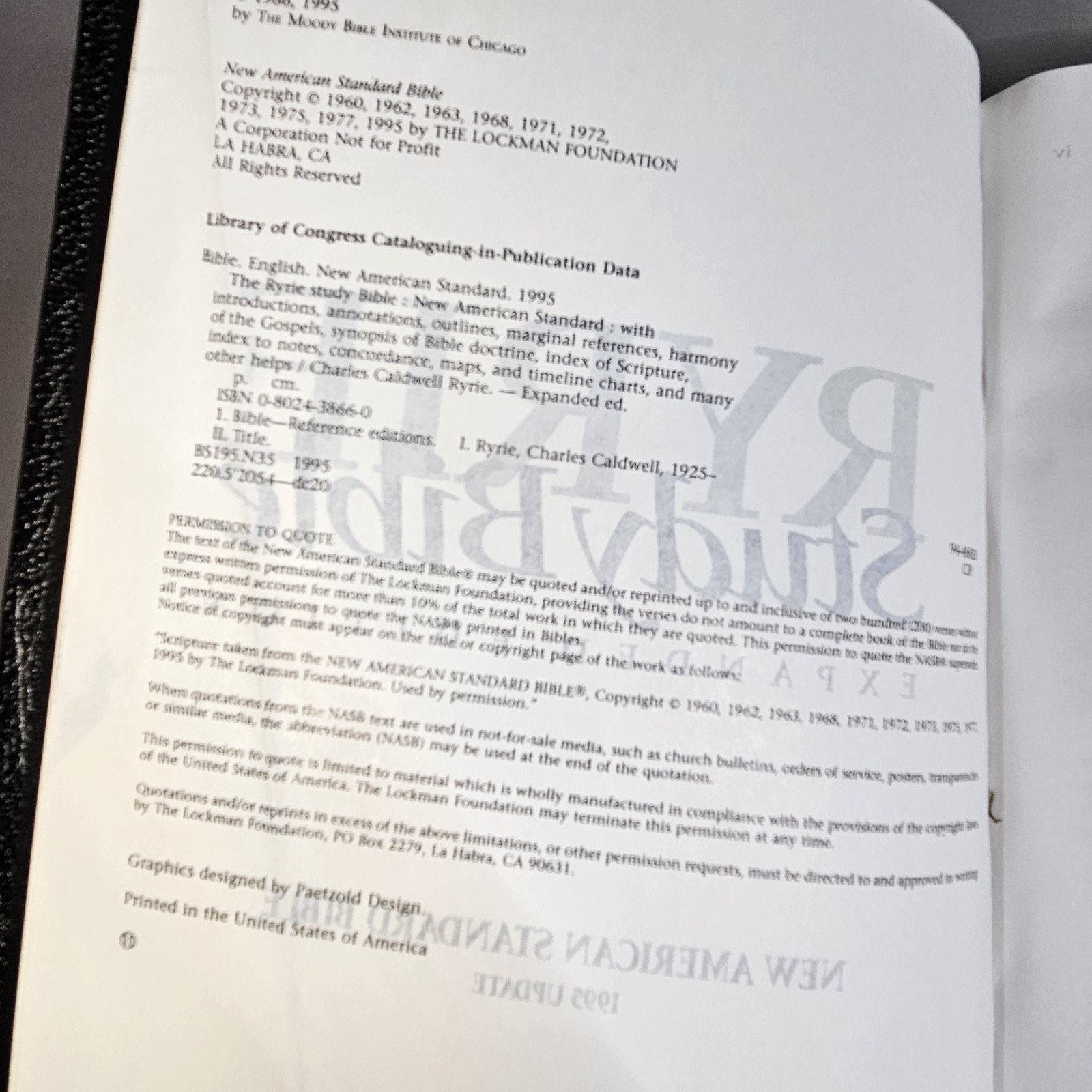 Ryrie Study Bible Expanded Edition New American Standard Bible Red Letter Moody