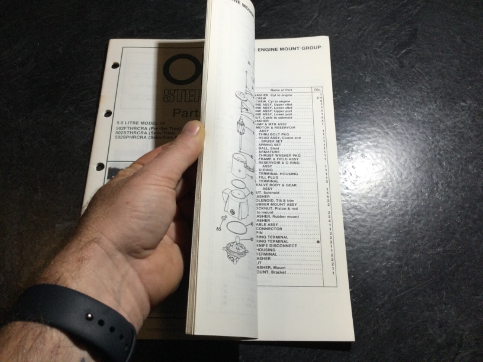 1984 OMC 5.0L & 5.7L V8 Stern Drive Parts Catalog GM 305 & 350 C.I 2V & 4V