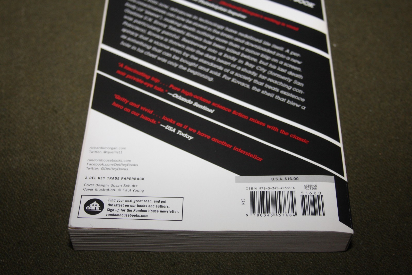 Altered Carbon by Richard K. Morgan 2017 TPB 25th Printing Del Rey SF