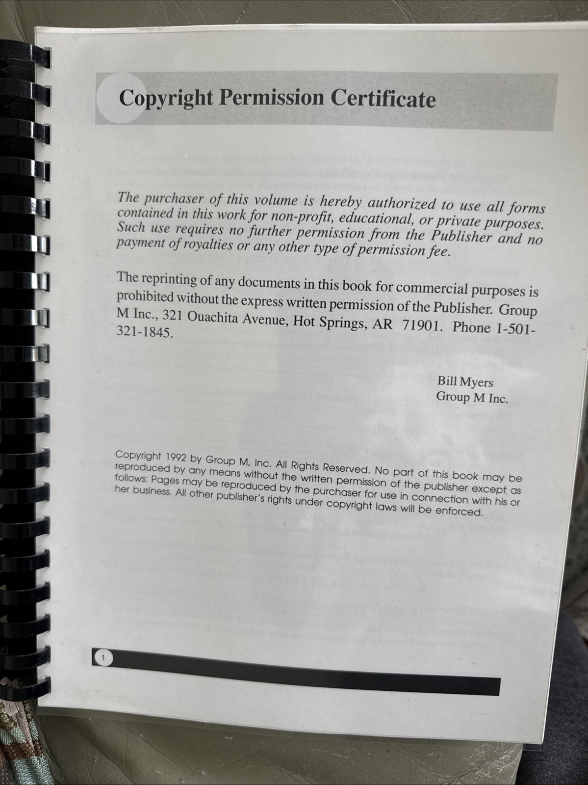 The Unfair Advantage Letter Book by Bill Myers