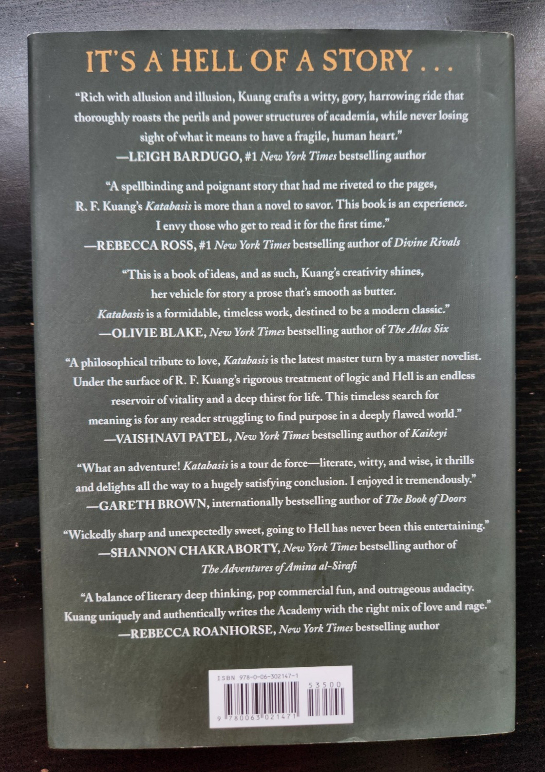 Katabasis by R.F. Kuang Hardcover Limited Edition Sprayed Edges