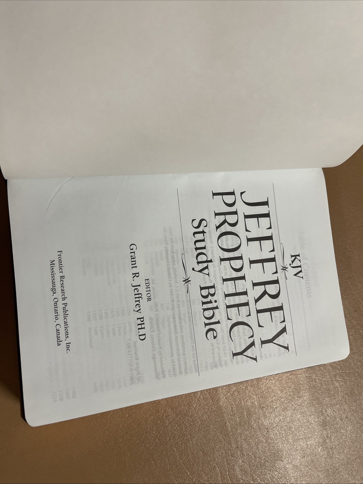 KJV JEFFREY PROPHECY (Marked Reference) STUDY BIBLE – Grant R. Jeffrey, Editor