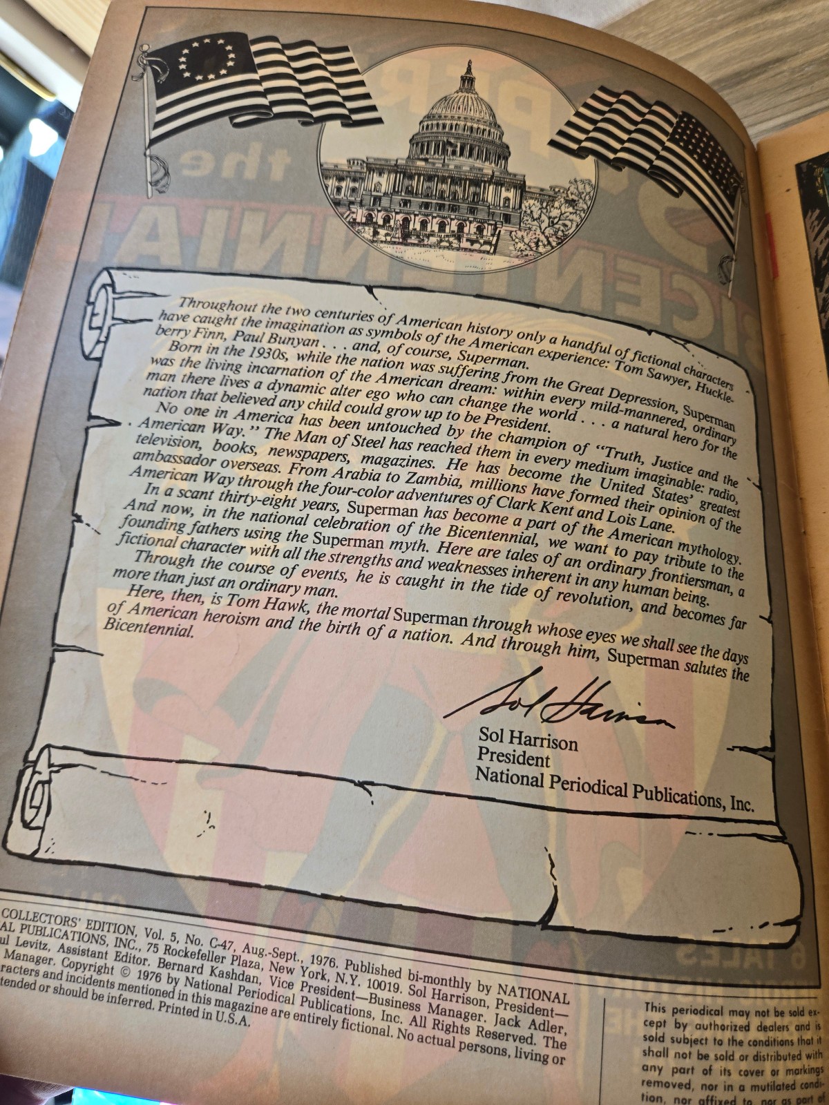 Limited Collectors‘ Edition SUPERMAN SALUTES THE BICENTENNIAL