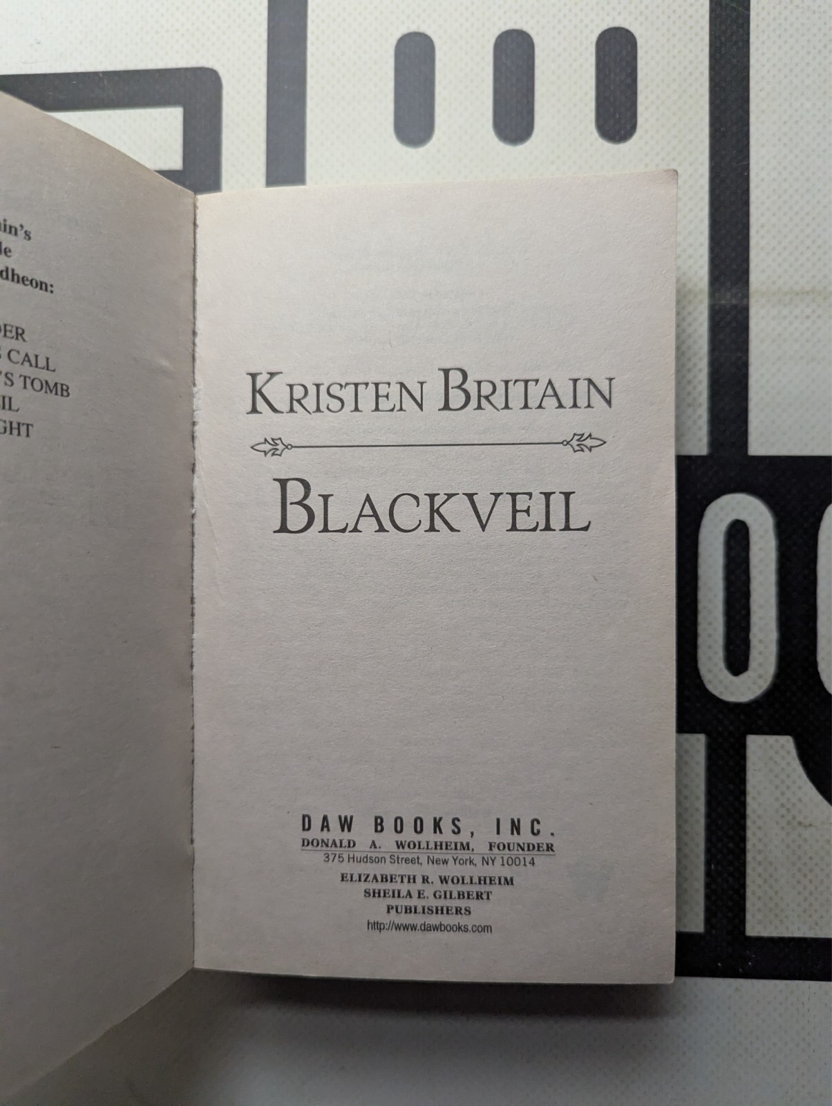 Blackveil by Kristen Britain 2013 Book Four of Green Rider Fantasy Adventure