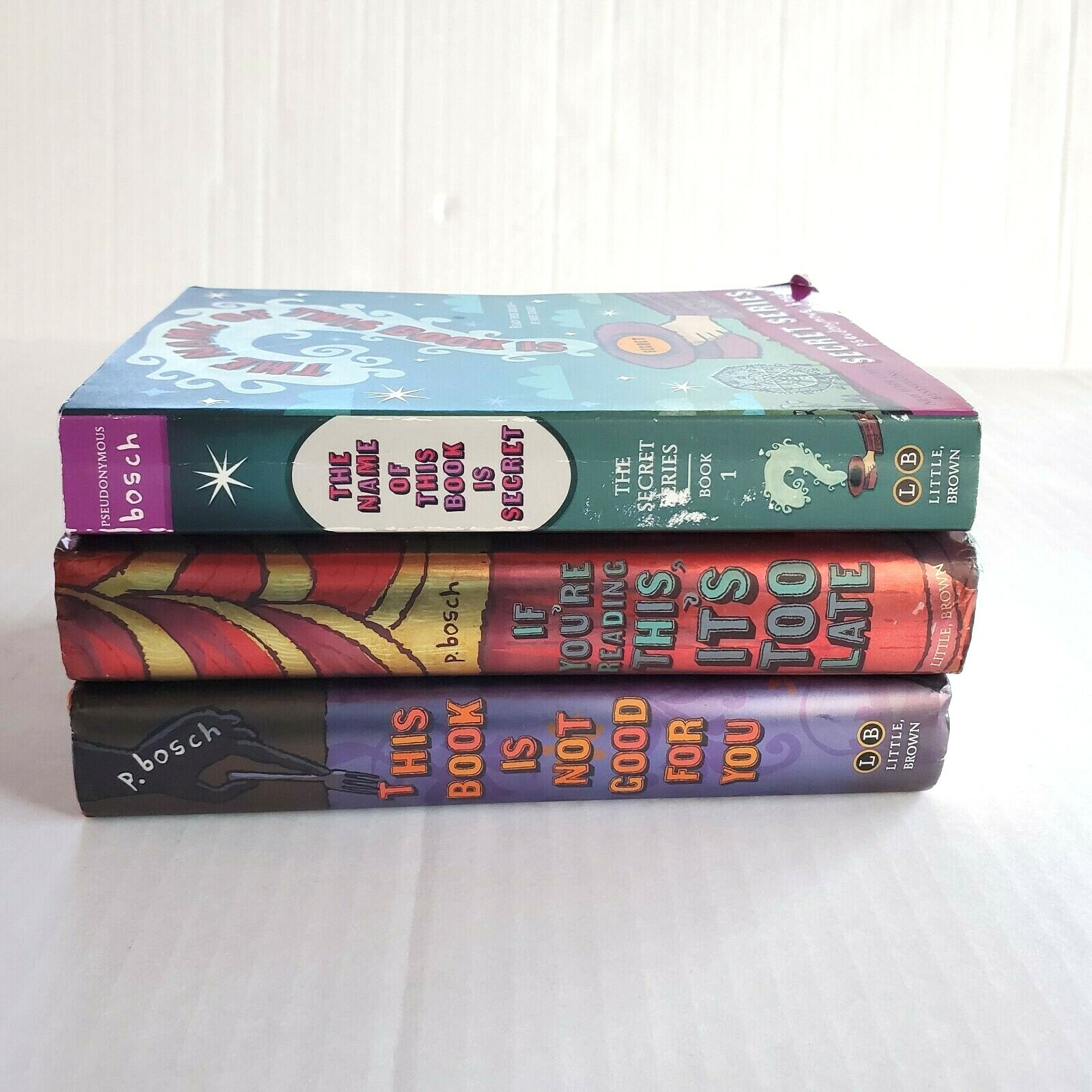 Mixed Lot of 3 Pseudonymous Bosch Books The Name Of This Book Is Secret HC PB