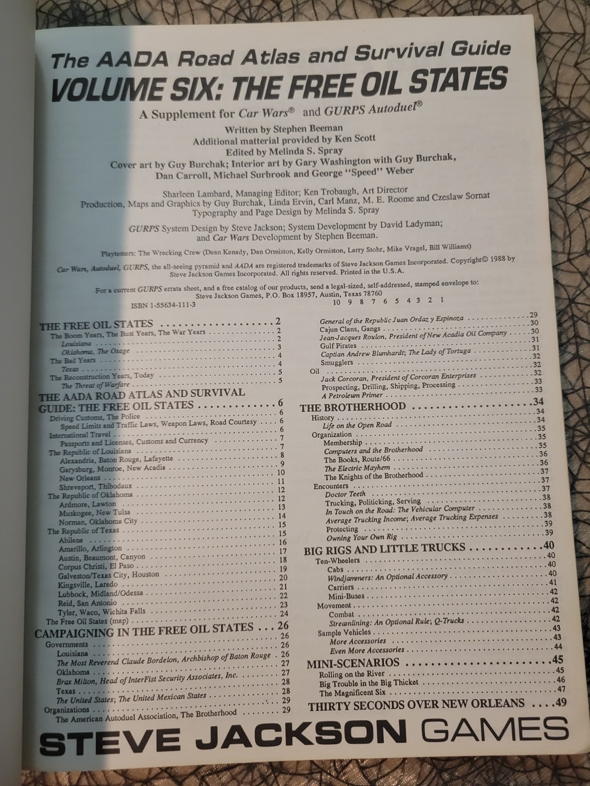 AADA Road Atlas Survival Guide Car Wars Autoduel 1 2 3 4 5 6 7 + GURPS Rpg Lot