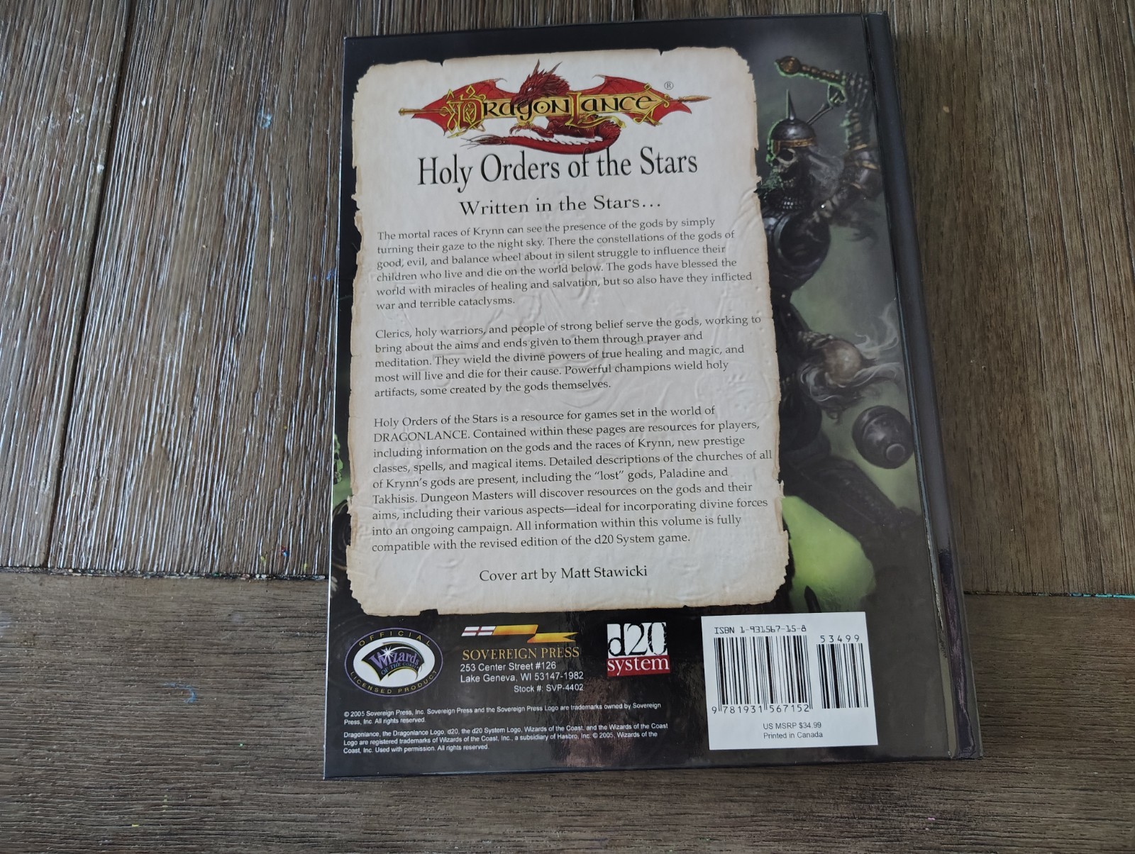 Dragonlance Holy Order of the Stars D&D D20 (Wizards of the Coast, 2005)
