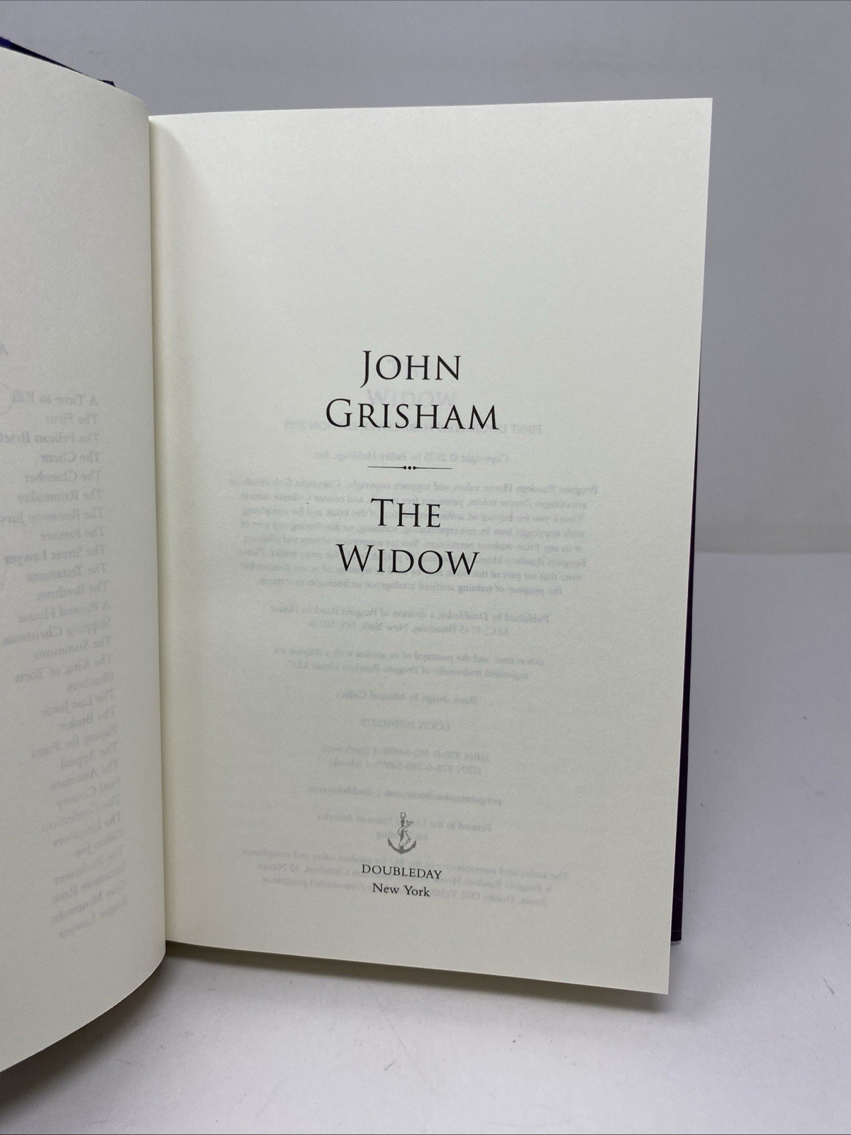 The Widow : A Novel by John Grisham (2025, Hardcover)