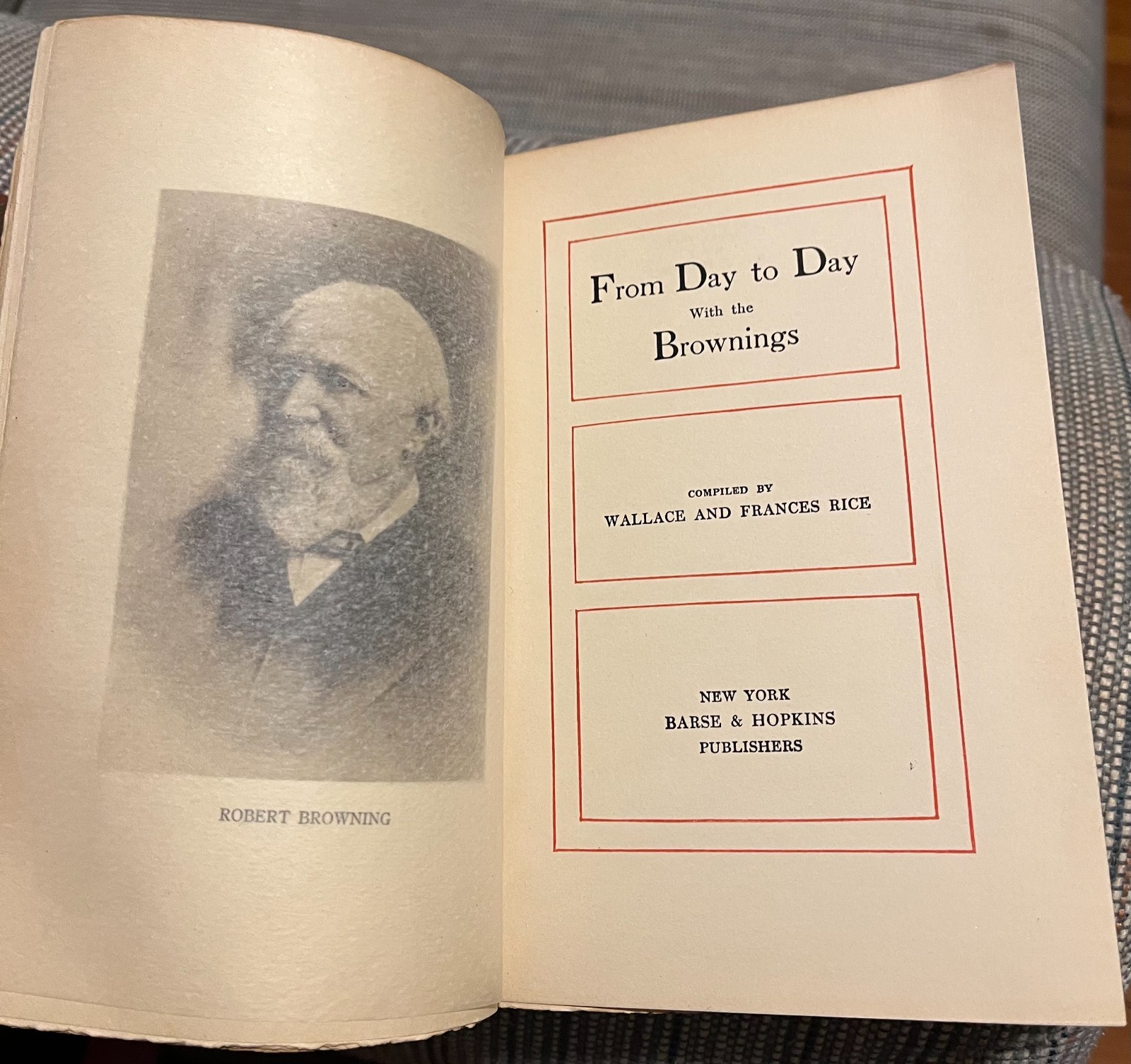 From Day to Day with the Brownings, Wallace & Frances Rice [Soft Leather Bound]