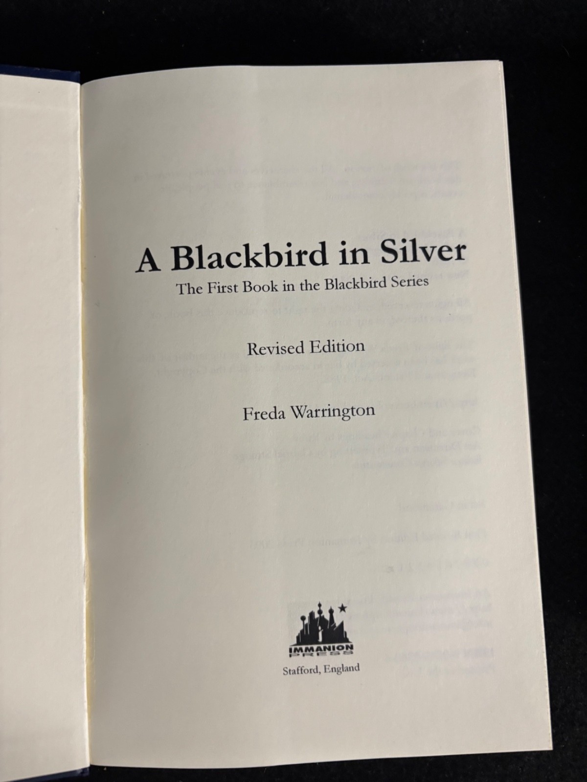 NEW RARE* Blackbird 1-4 HARDCOVER Fred Warrington Silver Darkness Amber Twilght