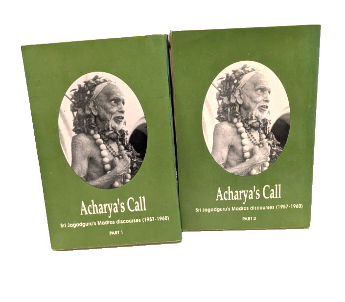 Acharya’s Call Madras Discourses Book Set Second Edition 1995 Part 1 & 2 Aiyer