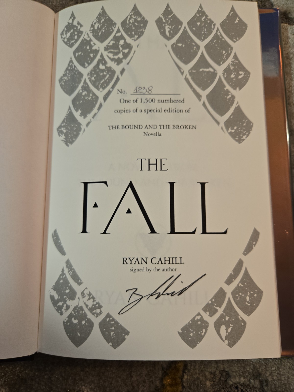 Broken Binding – Bound And The Broken – With Rights Signed Numberd – Ryan Cahill