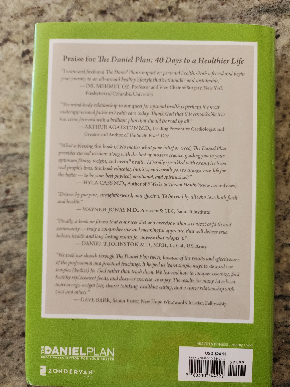 The Daniel Plan Ser.: The Daniel Plan : 40 Days to a Healthier Life by Daniel G.