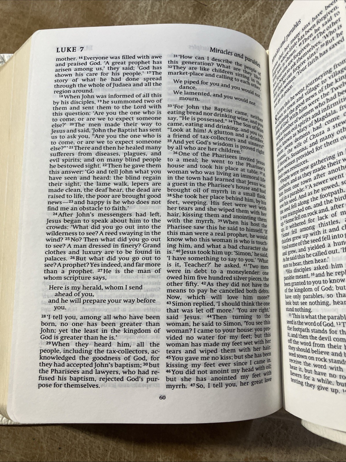 Revised English Bible (REB) White French Morocco Leather Rare Cambridge REB172W