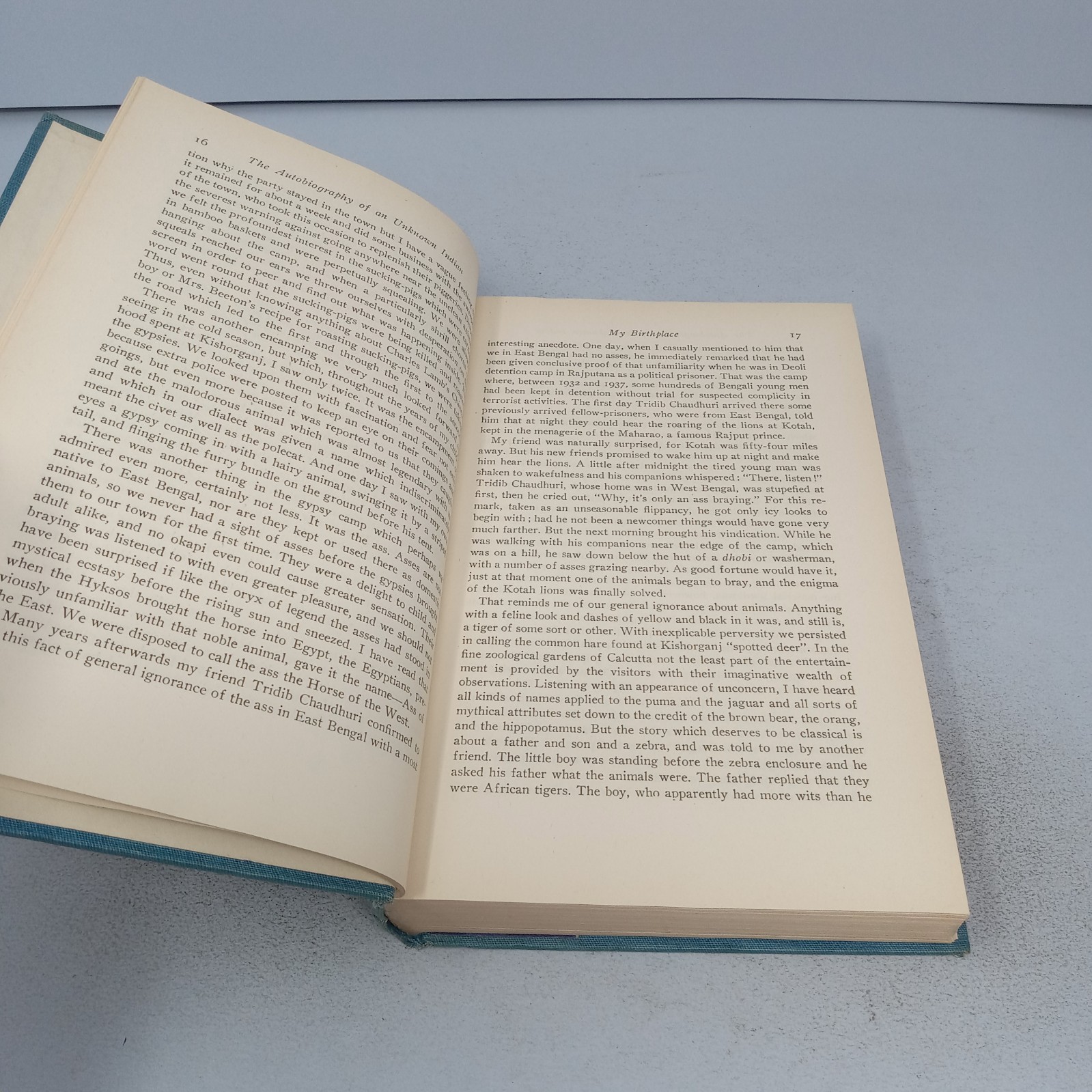 Autobiography of an Unknown Indian: 1951 Macmillan Company HC Nirad C. Chaudhuri