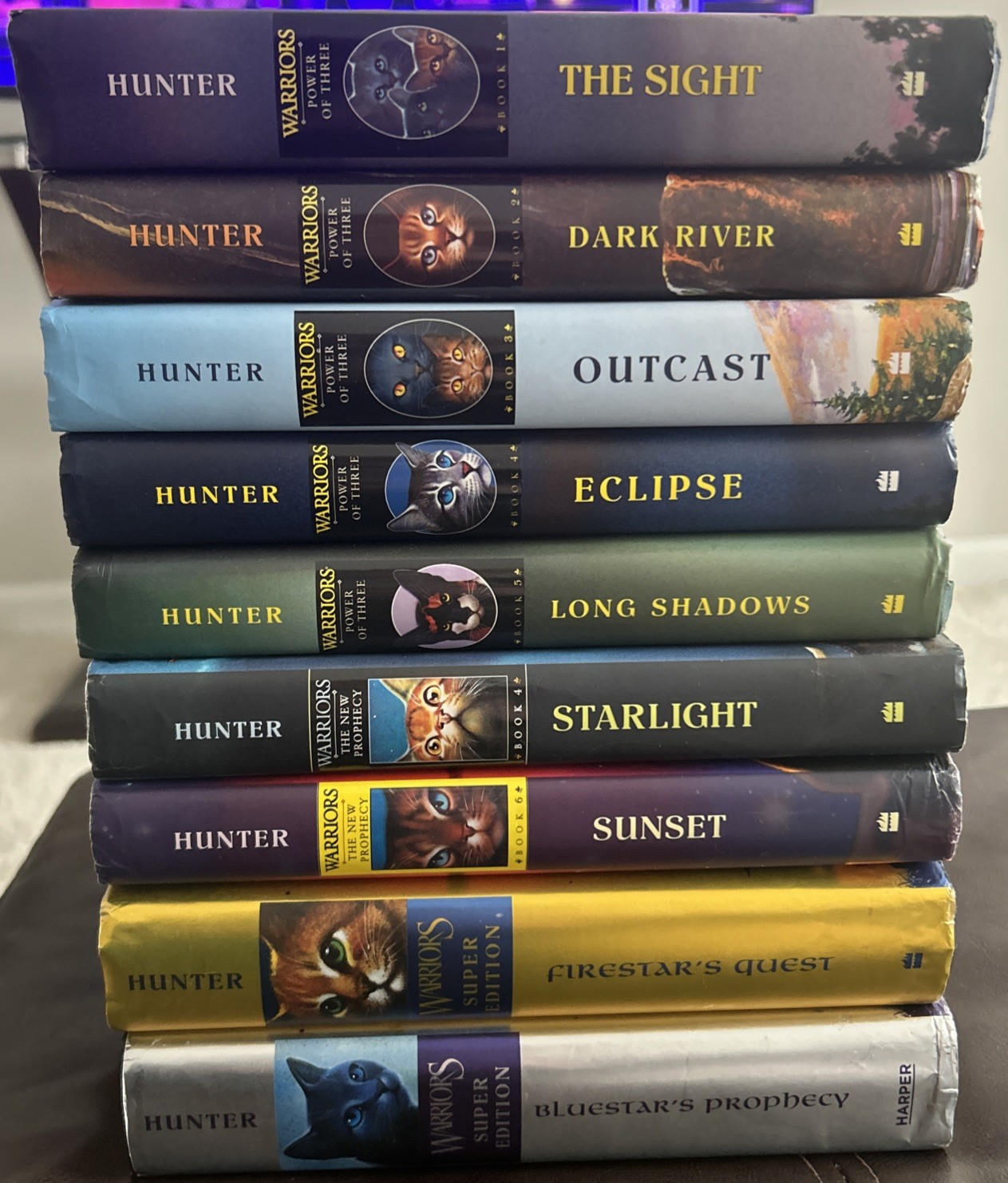 Warriors Hardcover Book Lot 9 By Erin Hunter Power Of 3, New Prophecy, Super Ed