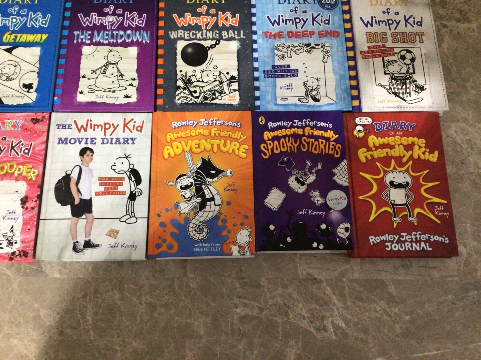 Complete Set Of 24 Diary Of A Wimpy Kid 1-20 & 4 Extra HC Jeff Kinney Books