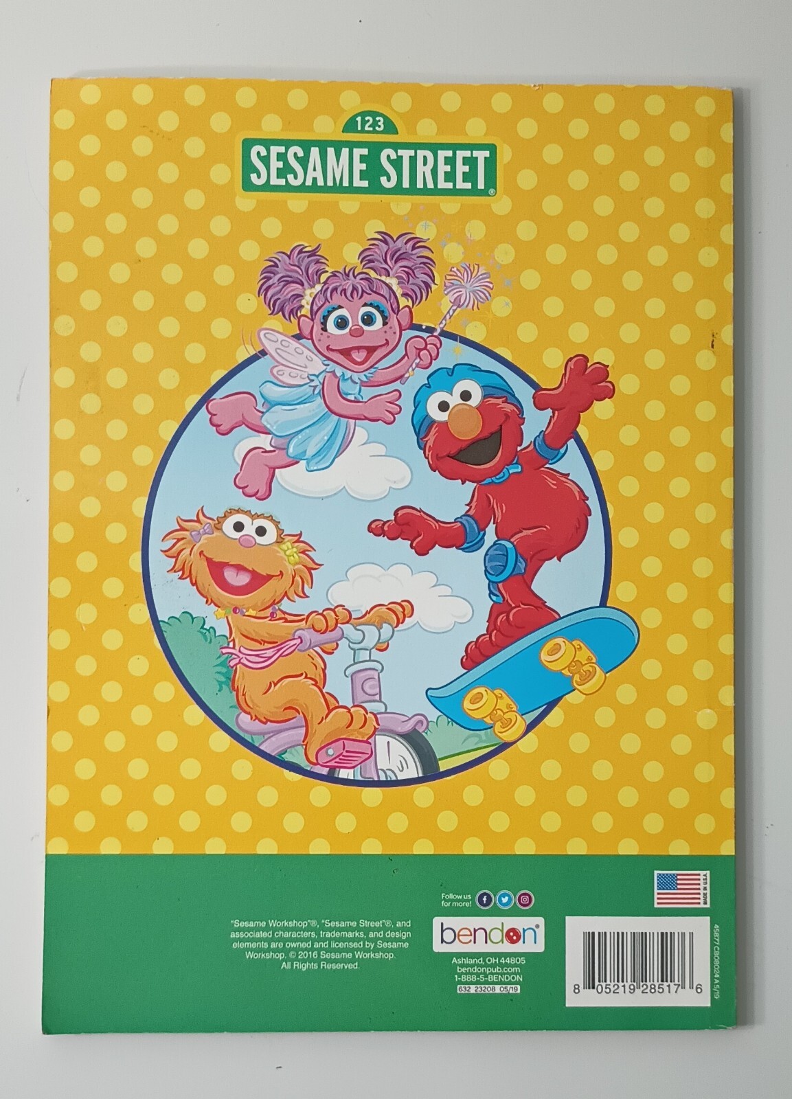 Sesame Street 123 Play With Me Jumbo Coloring Activity Book 2 Pages Used 2018