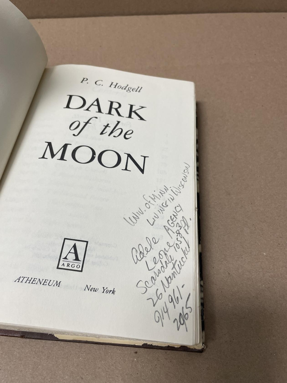 Dark of the Moon by P. C. Hodgell Book club (1985 Hardcover) –