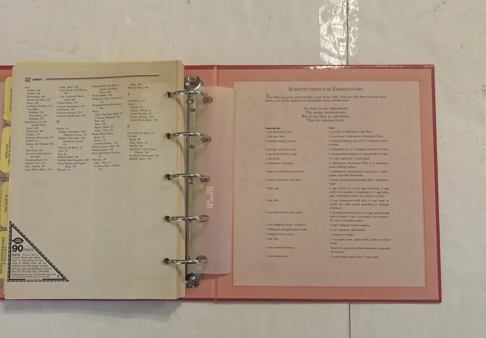Betty Crocker 40th Anniversary 5 Ring Binder Hardcover Cookbook 432 Pages 1991