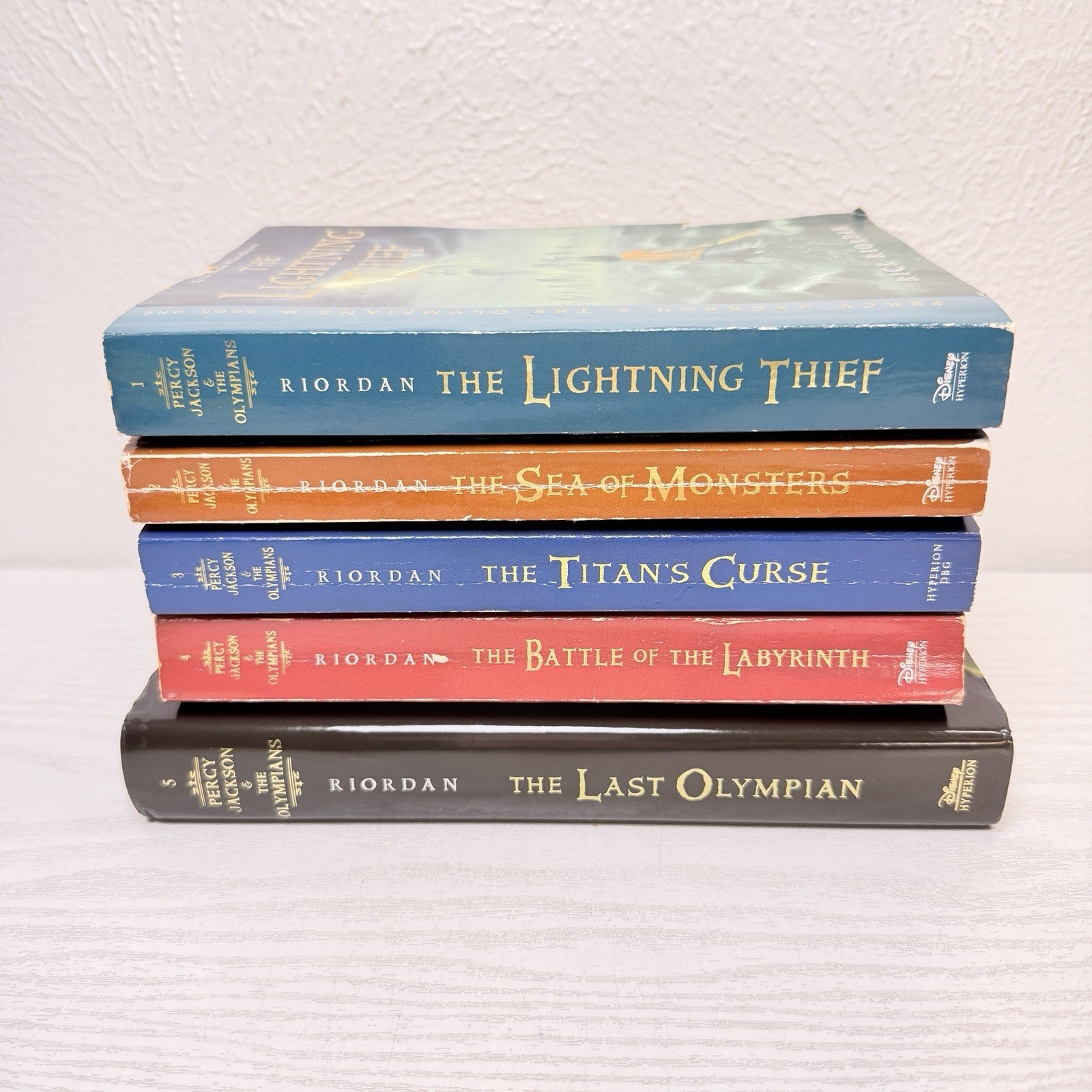 Rick Riordan Percy Jackson & The Olympians Complete Set 4 Trade Paperback 1 HC