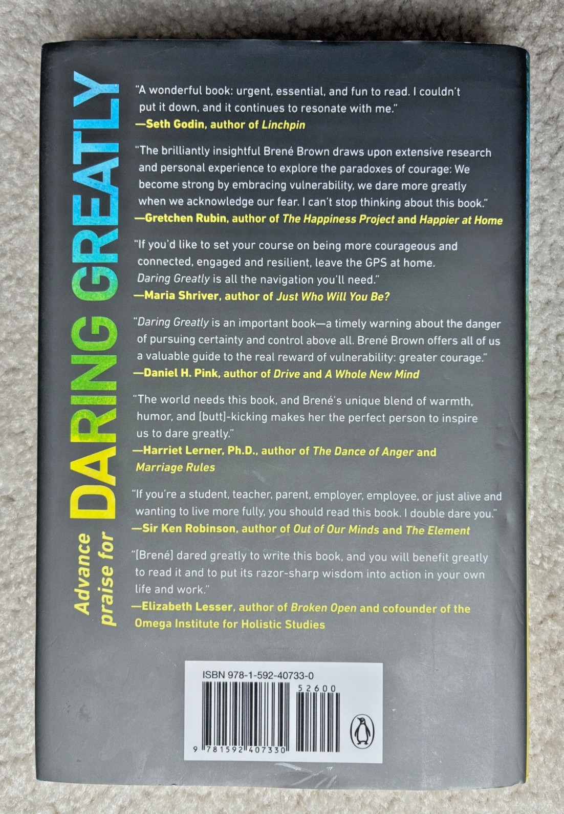 Daring Greatly by Brene Brown Hardcover Book 2012 – Like New