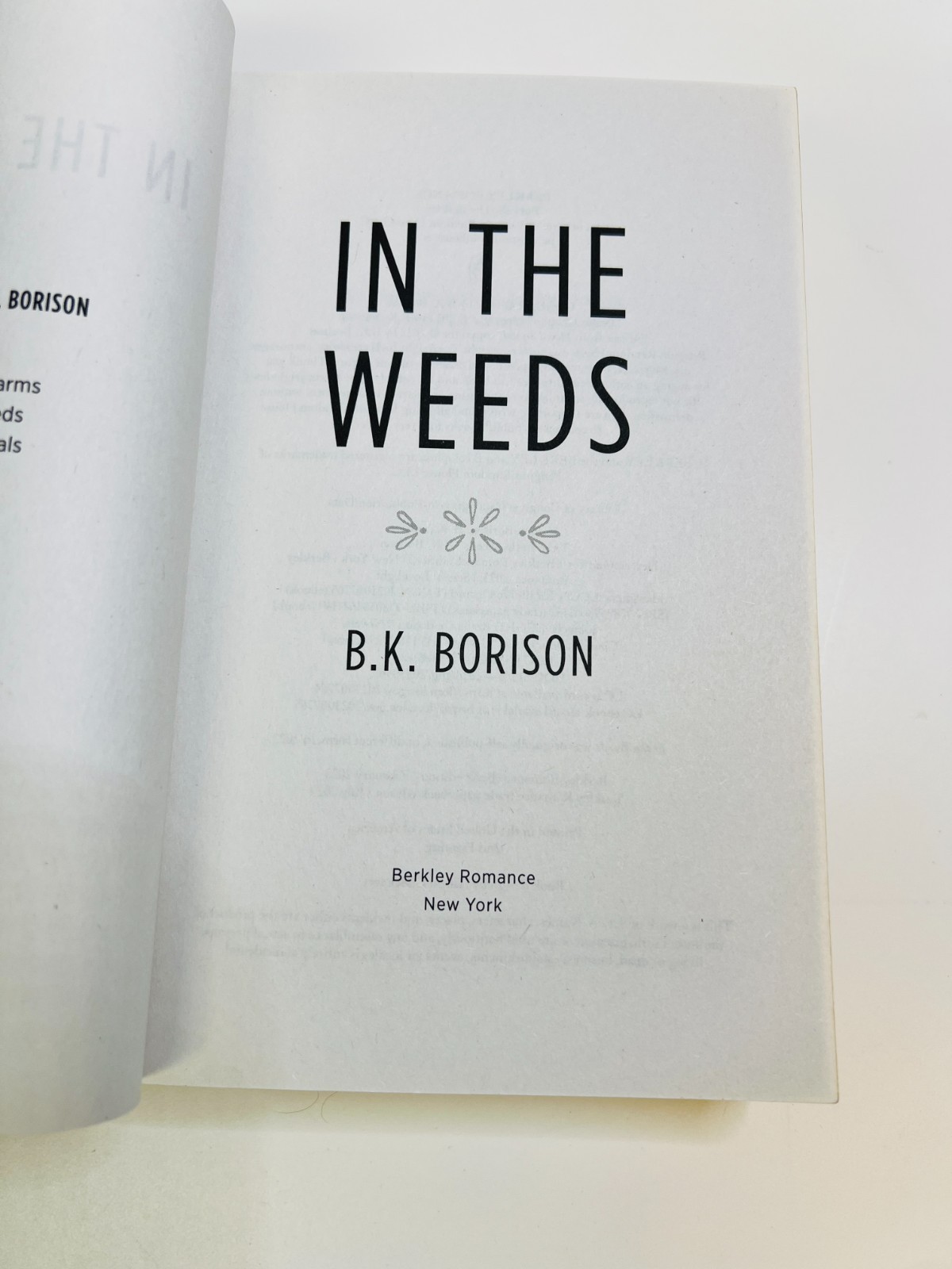 B. K. Borison Lot x 2 In the Weeds & Mixed Signals Paperbacks