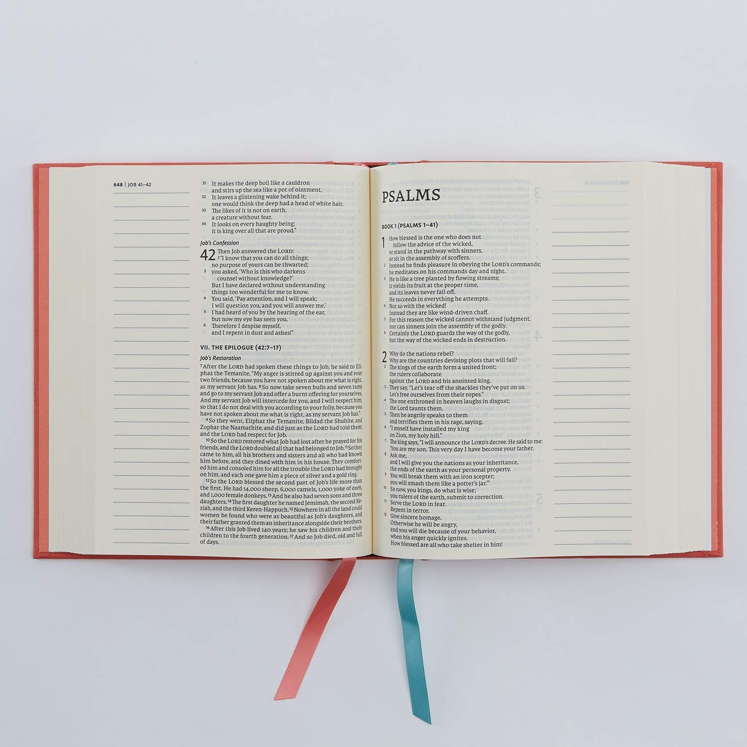 Net Bible, Journal Edition, Cloth Over Board, Coral, Comfort Print: Holy…