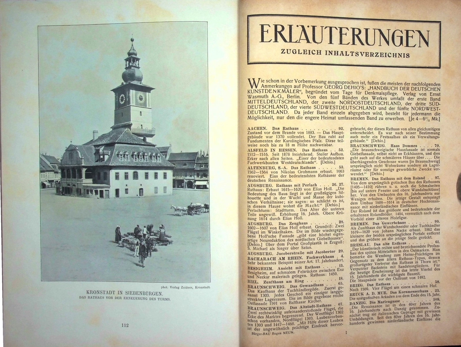 Grosse Burgerbauten 1915 Blauen Bucher German Architecture Softcover