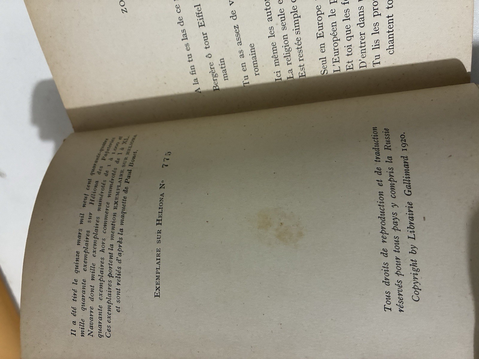 Guillaume Apollinaire – Alcools – Poèmes 1898-1913- French Edition 1946