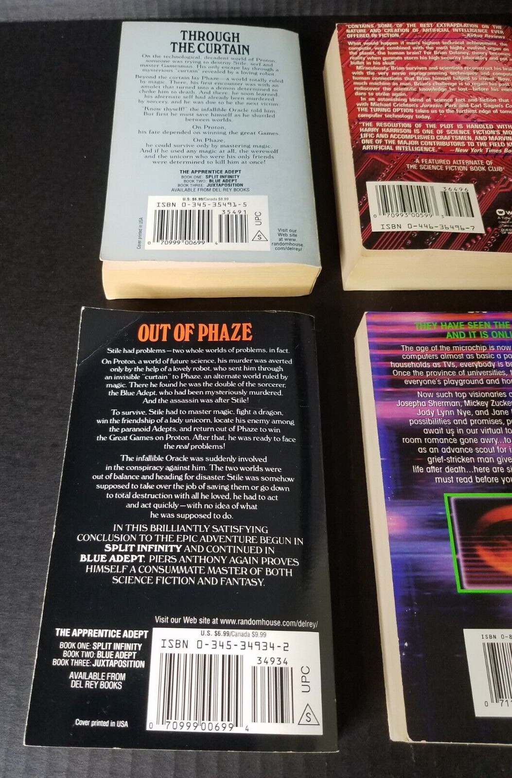 Lot Of 8 Mixed Titles & Authors Science Fiction & Fantasy PB Novels 1980s 1990s