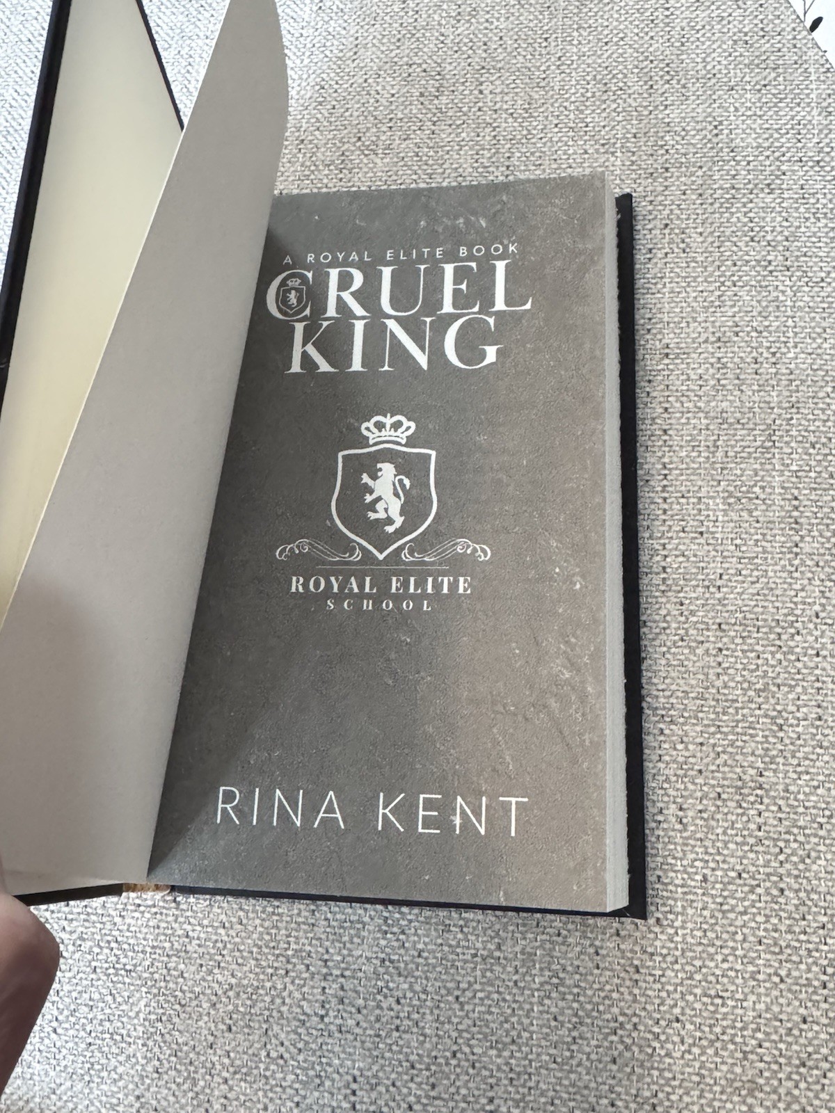 Cruel King By Rina Kent Signed Hardcover Royal Elite Series Out Of Print New OOP