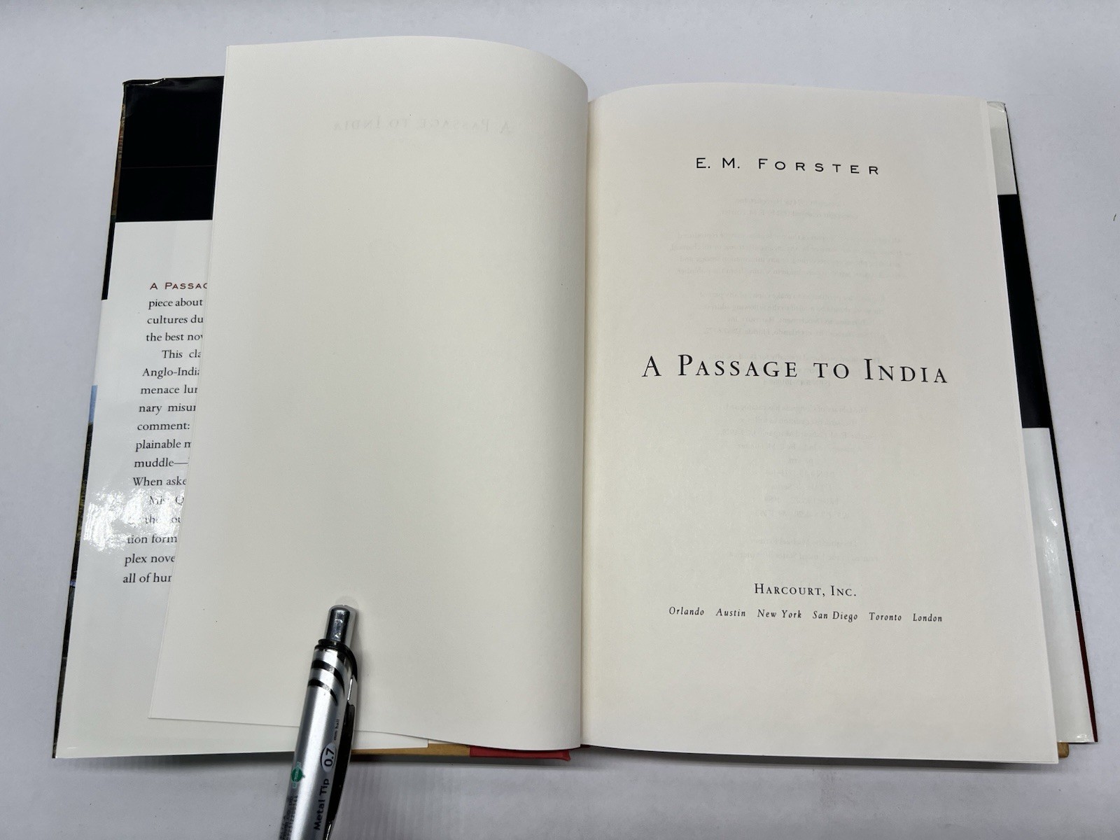 A PASSAGE TO INDIA By E. M. Forster – Hardcover