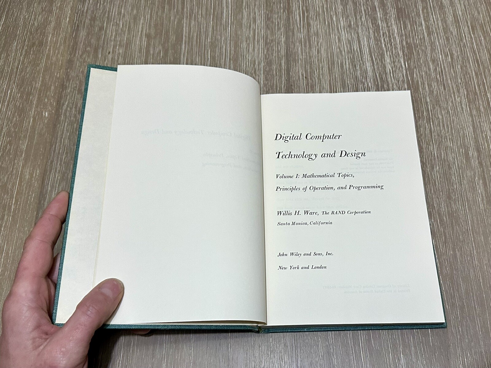 Digital Computer Technology and Design by Willis H. Ware 1963 HC/DJ